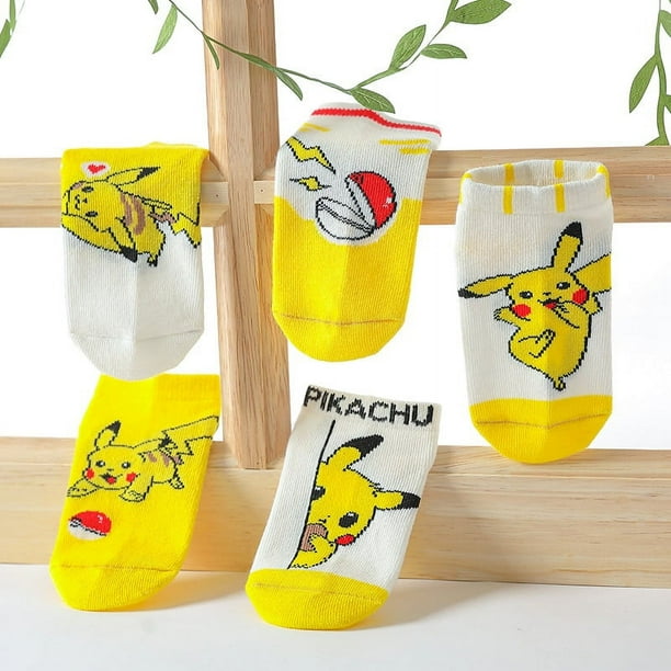 Pokemon Calcetines Niño Niña Suaves - 5 Pares Calcetines para