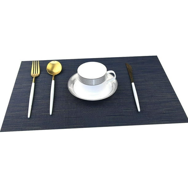 Mantel individual de plástico Bechen, mantel individual lavable  antideslizante, para mesa de comer, set de manteles individuales de mesa,  se limpia