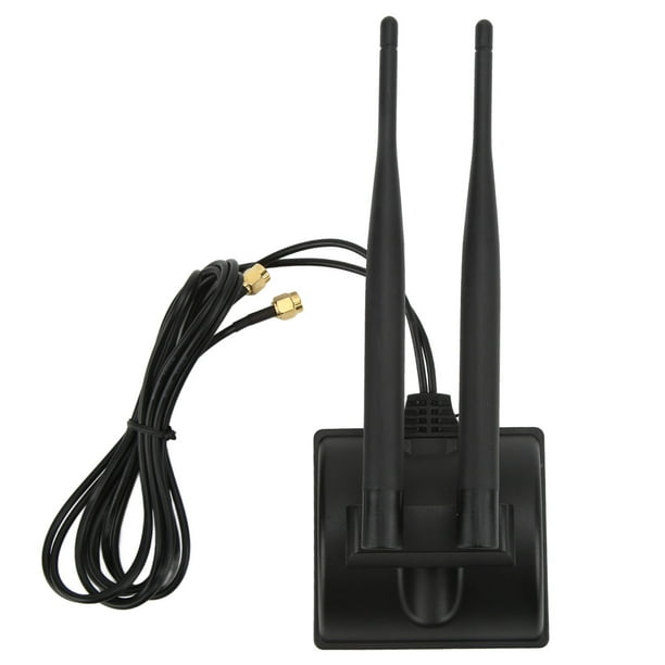 Antena WiFi 3DBI de 2,4 GHz, antena SMA macho de doble banda para enrutador  WLAN inalámbrico Tmvgtek Componentes de la computadora