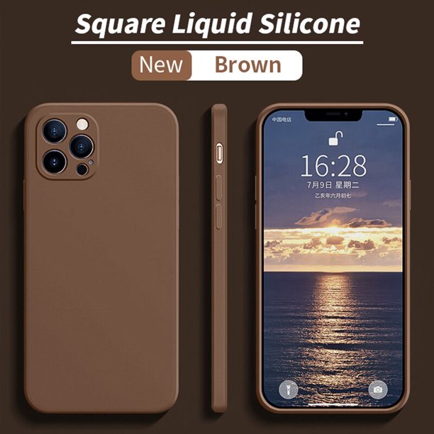 Funda de teléfono de silicona líquida cuadrada Original para