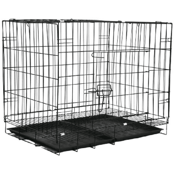 Jaula XXL para perros, 48 pulgadas, color negro, a prueba de fugas, jaula  de alambre de metal, jaula de segregación de animales para mascotas con