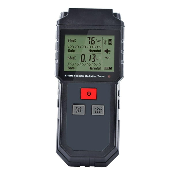 Medidor EMF, medidor de campo electromagnético de mano, alarma de sonido y  luz, para probar radiación de campo eléctrico y magnético