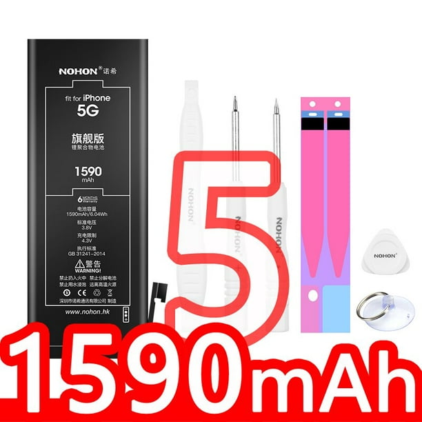 Batería NOHON para iPhone 7 6S 6 8 Plus 11 12 Pro X XS MAX XR batería de  repuesto para Apple iPhone SE SE2 5S 5C 5 12 Mini batería Tan Jianjun  unisex