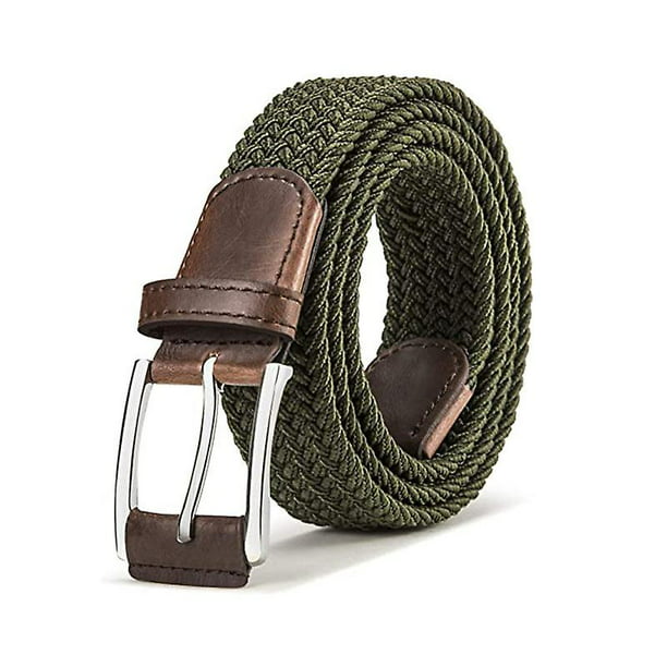 Cinturón de lona con hebilla para hombre, cinturón elástico tejido para  mujer, cinturón táctico para exteriores