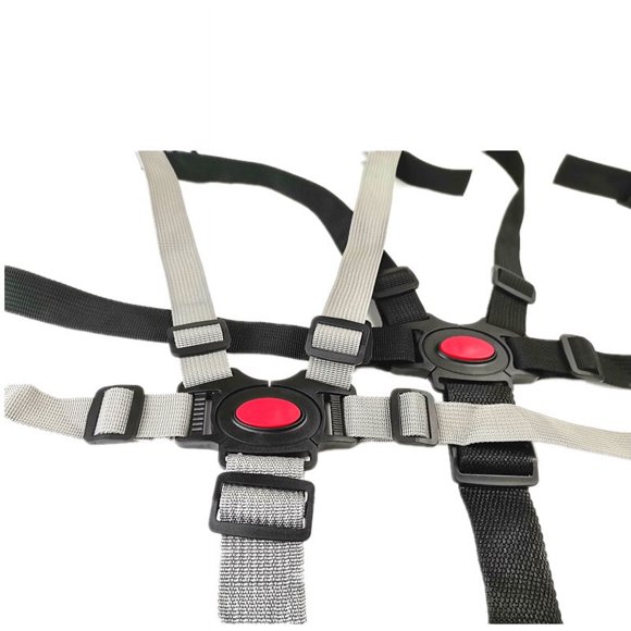 paquete de 2 cinturones de seguridad ajustables para bebés arnés de 5 puntos correas para silla alta soporte universal para cinturón seguro para cochecito de niños cochecito de bebé neg