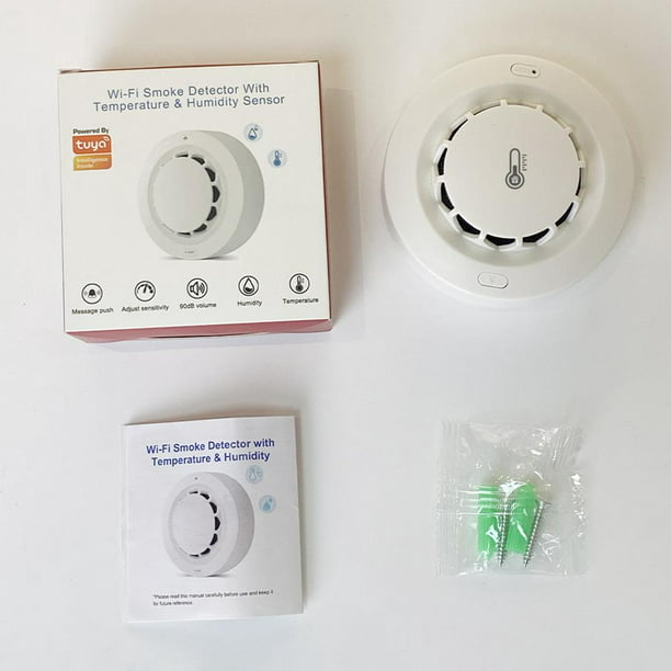 Alarma de humo Wi-Fi para recibir alertas con aplicación, detector de humo  inteligente inalámbrico con función de autocomprobación automática, alarma