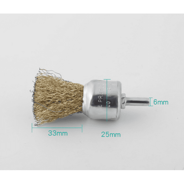 Cepillo de alambre para taladro 3 mm x 5