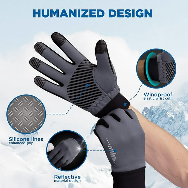 SIMARI - Guantes de invierno para hombres y mujeres, para pantalla táctil,  guantes de invierno, guantes de trabajo para correr, conducir, montar en