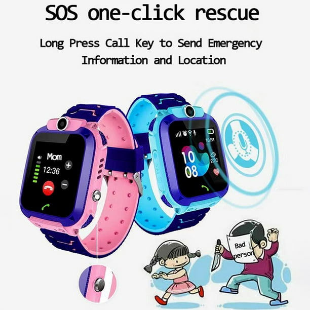 Q12B Kids Smartwatch Reloj de teléfono para niños con chat de voz de  llamada