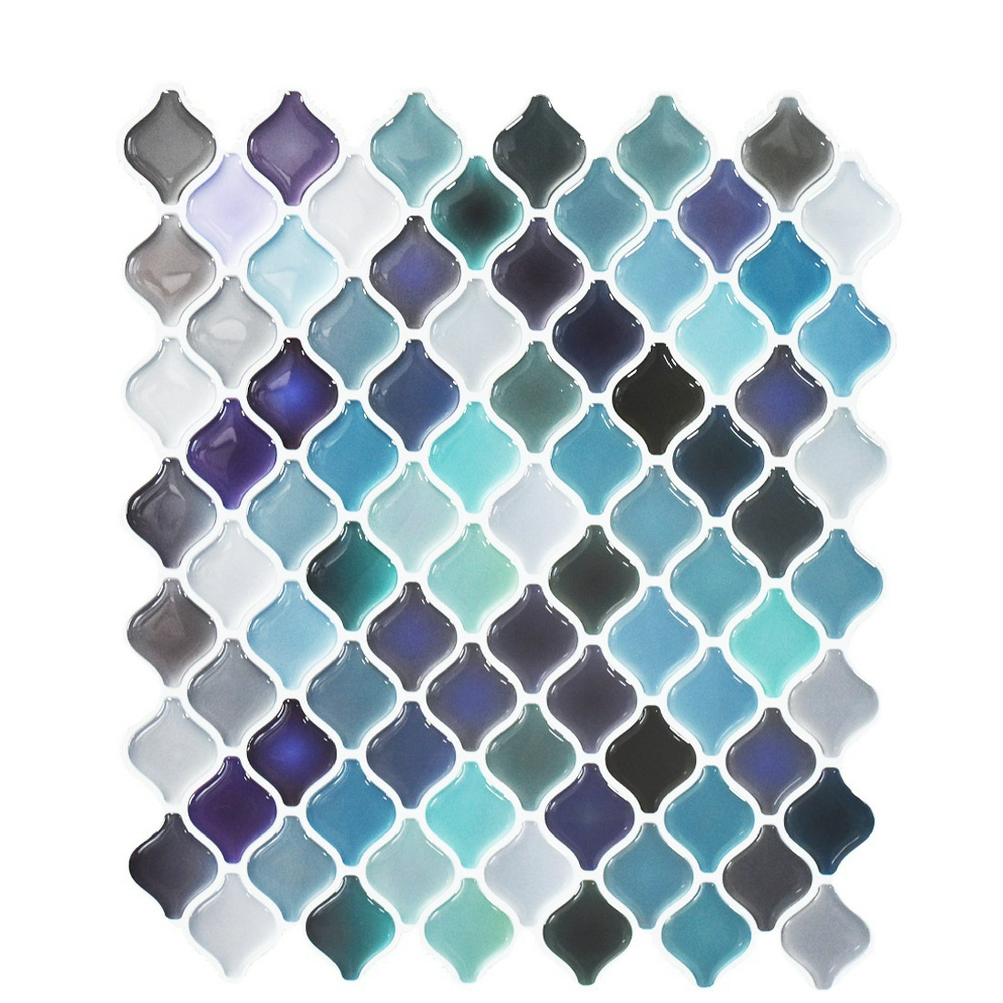 Papel pintado autoadhesivo para azulejos, color plateado cepillado, 28 x 24  cm, estilo mosaico, adhesivo de pared, película decorativa impermeable para  azulejos de baño y cocina JM