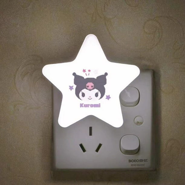 Sanrio-Lámpara de mesita de noche Kawaii Hello Kitty Cinnamoroll Kuromi ...