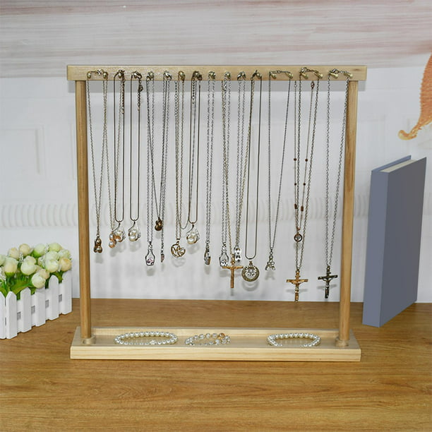 Soporte de collar de pared / Organizador de joyas colgantes / Colgador de  joyas de madera / Almacenamiento de joyas de pared / Colgador de collares  con ganchos -  México
