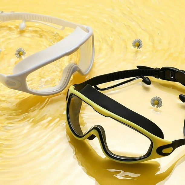  ZZZYW Gafas de natación para hombre y mujer, montura grande,  deportes para adultos, impermeables, de silicona, gafas de natación (color  marco blanco, tamaño: talla única) : Deportes y Actividades al Aire