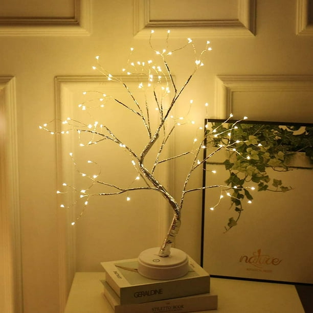 Luces LED Luces de árbol Decoración de la habitación Árbol de fiesta  interior, Boda, Luces de decoración navideña (Luces de árbol) Rojo Verde