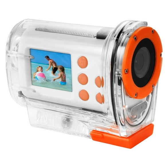 videocámara digital acuática 5 megapíxeles ez5280 rca rca graba full hd blanconaranja