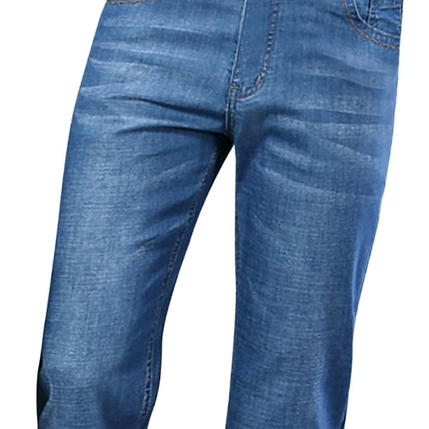 Pantalones Rectos Para Hombre Jeans Cómodo Y Elástico Casuales