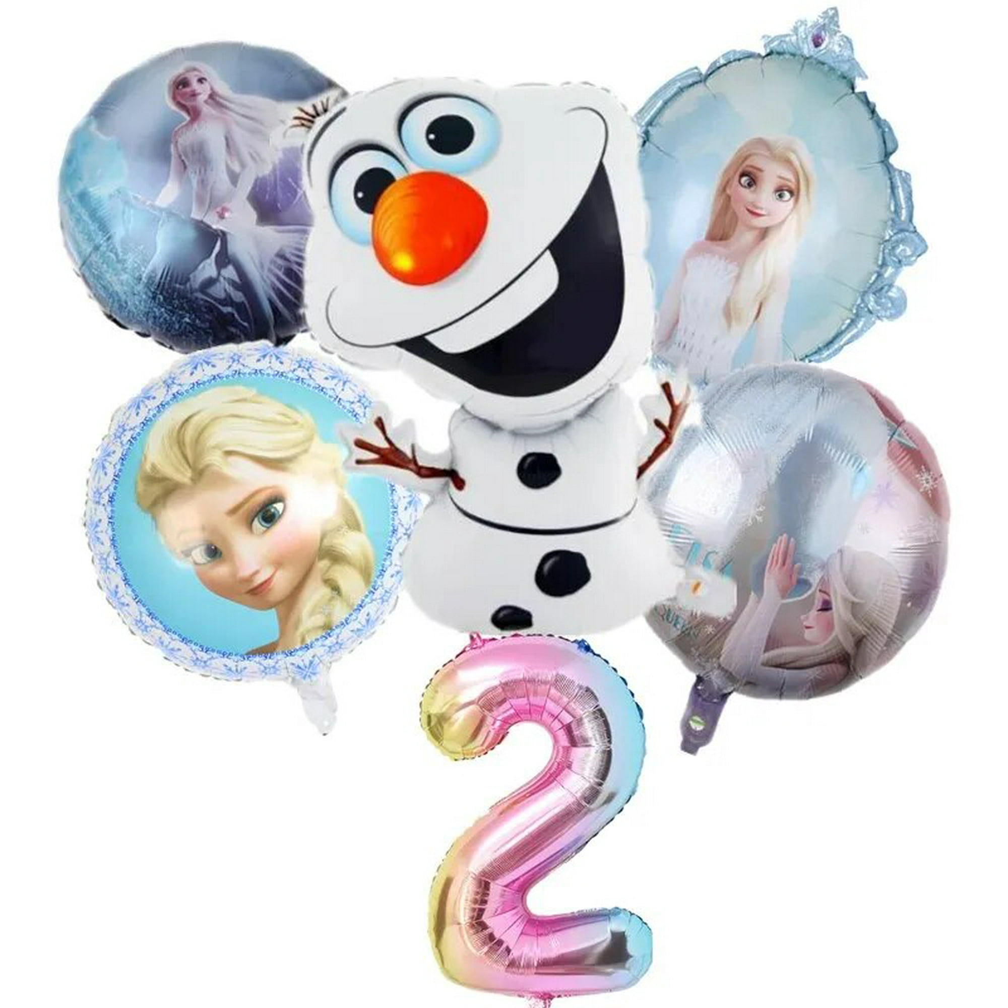 5 Globos Frozen Elsa Anna Fiesta Cumpleaños Infantil Disney