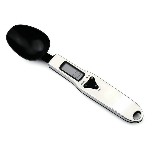 Báscula digital de cuchara – Cuchara medidora de alimentos, báscula y  gramos de 17.64 oz/0.00 oz, pequeña báscula electrónica para hornear con