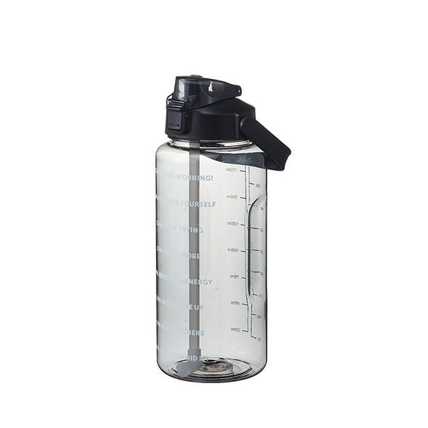 Botella de agua de 2 litros con pajita para mujeres y niñas
