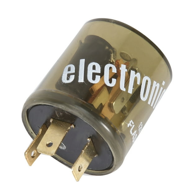 Relé de intermitente electrónico LED ajustable, 2 unidades, relé  intermitente electrónico de señal de giro de 2 pines, intermitentes  electrónicos de