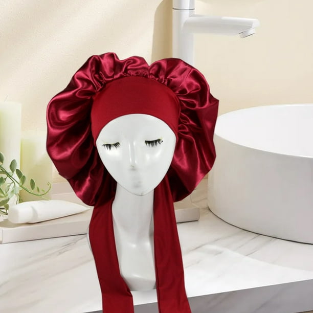 Gorros de ducha para mujer, paquete de 6 gorros de ducha  reutilizables, con banda elástica, impermeables, para cabello largo, corto  y rizado : Belleza y Cuidado Personal