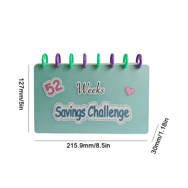  Carpeta de ahorros L Desafío de ahorro de 52 semanas