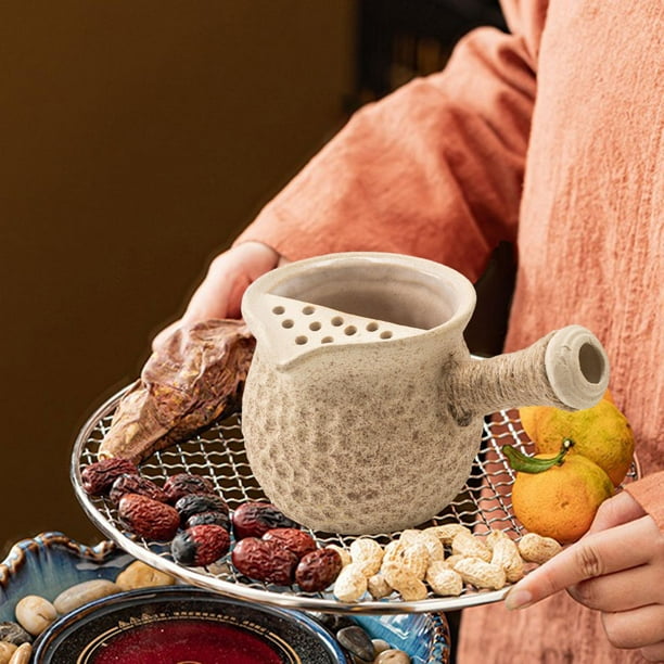 Tetera de cerámica para té, 525ml/18, duradera con mango en cuerda