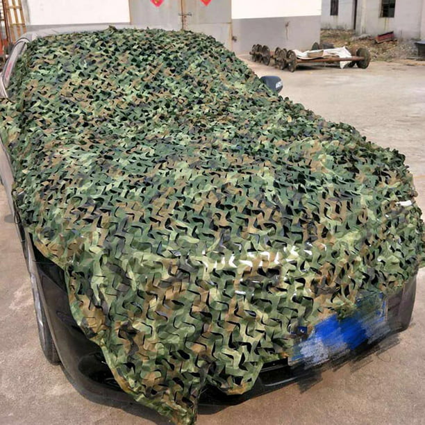 Red de camuflaje con respaldo de malla, red de caza de camuflaje - (2 × 9.8  ft) verde verano militar camuflaje red tiendas de campaña para ciegas de