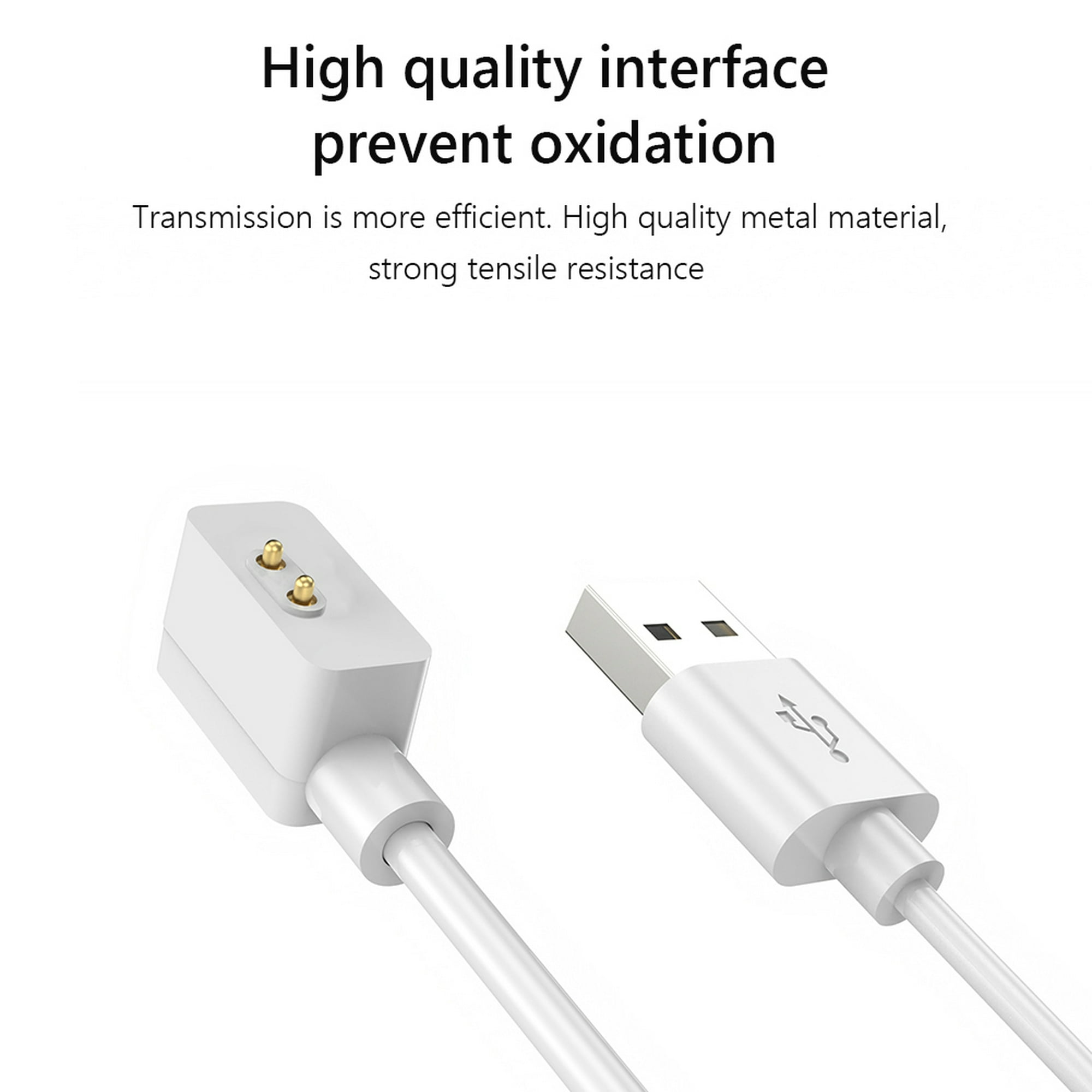Miimall [Paquete de 2] Cable de carga compatible con Xiaomi Mi Band 8,  cable de cargador USB de repuesto, adaptador de cargador magnético Protable