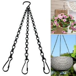 LangRay - Cadenas para cestas de flores, paquete de 6 cadenas para colgar,  cadena de metal para plantas, cadena para macetas, para cestas de flores,  jardineras, comedero para pájaros, jaulas para pája