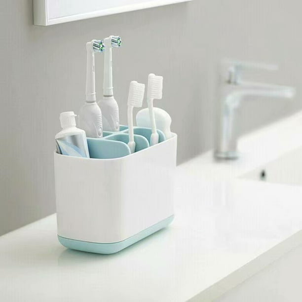 Organizador de cepillos de dientes eléctrico, soporte para cepillos de  dientes, soporte para pasta de dientes, soporte para cepillos de dientes,  estuche de maquillaje, baño, 1 pieza (azul) ER