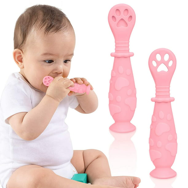 Cucharas para bebés de primera etapa de autoalimentación de 4,  6, 12 meses, paquete de 8 cucharas y tenedores para niños pequeños, sin  BPA, suministros de alimentación para bebés aptos para encías : Bebés