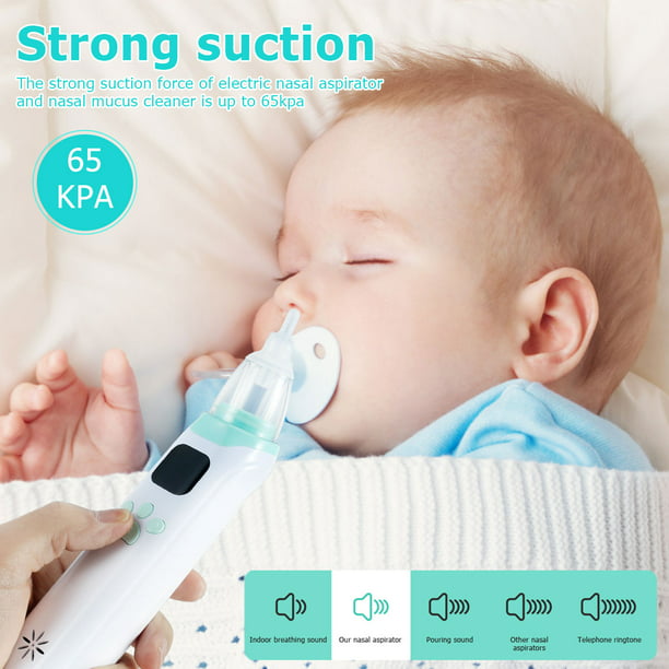 Aspirador nasal para bebés Aspirador nasal eléctrico para bebés Aspirador  nasal recargable, Aspirador nasal para recién nacidos y niños pequeños  Adepaton CPB-DE-LYY234