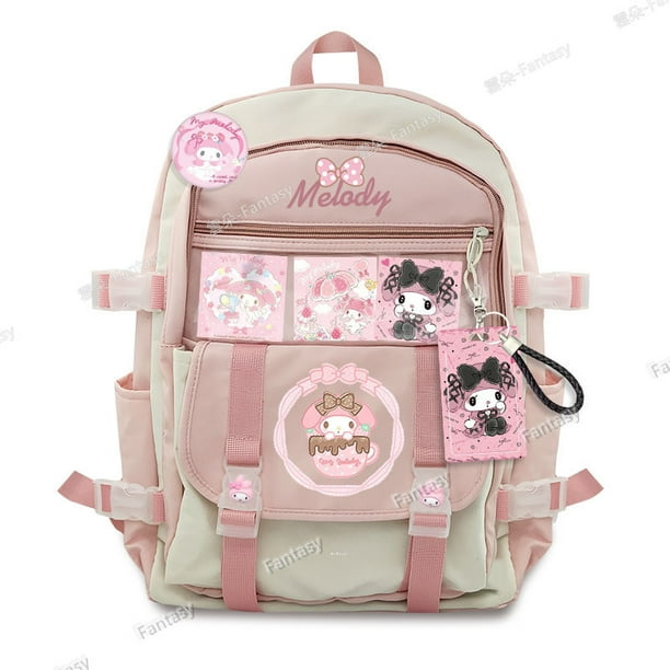 mochila personalizada rosa con 12 dibujos diferentes