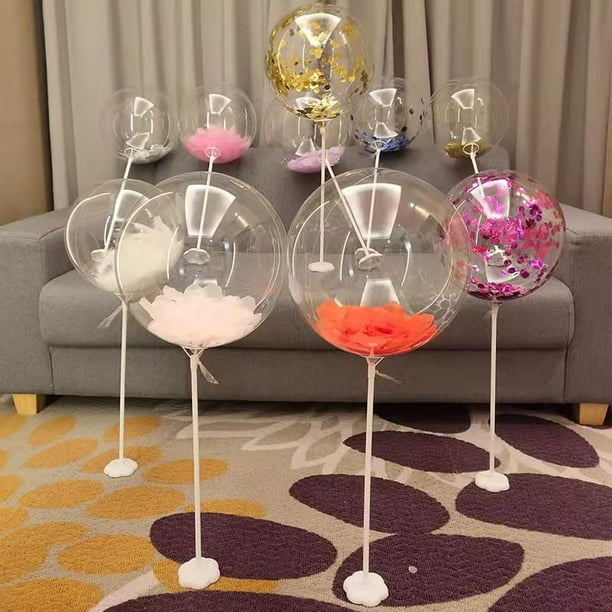  20 globos transparentes de colores, globos BoBo de