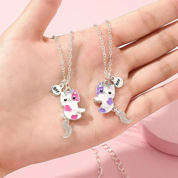 collar de unicornio de forma de corazón