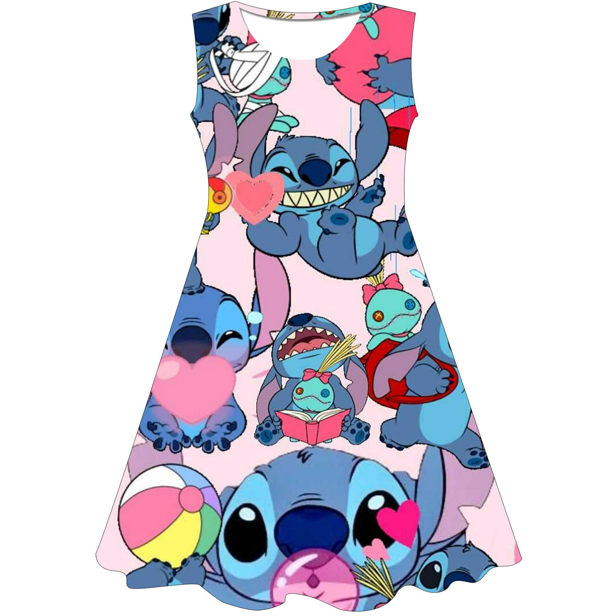 Disney Stitch Dress Fancy Kids Stitch vestidos niñas cumpleaños Pascua  Cosplay vestir chico disfraz niñas ropa niños 2-10 year10T Gao Jinjia LED