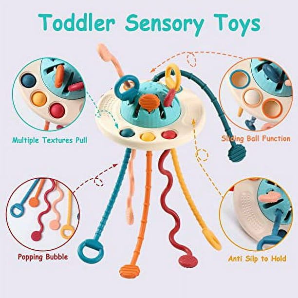 Juguetes para bebés de 1 a 2 años para niños y niñas, regalos de  cumpleaños, habilidades motoras de tracción con cuerda para viajar,  juguetes para