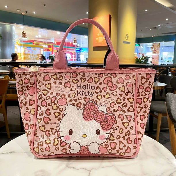 Bolsos mano Kawaii Hello Kitty Sanrio para mujer y niña, bolso de hombro de cuero sintético con e Deng Xun | Walmart en línea