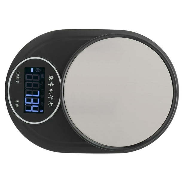 Báscula de pesaje para baño, balanza digital electrónica de cristal para el  hogar, pantalla LCD máx. 396.8 lbs, color negro