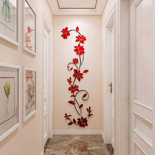 pegatinas flores pared para decoración - Murales de pared
