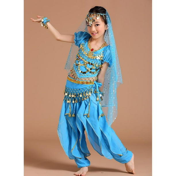 Ropa de baile estilo traje de danza del vientre para niños traje de danza  oriental niña traje de danza del vientre indio traje de danza del vientre