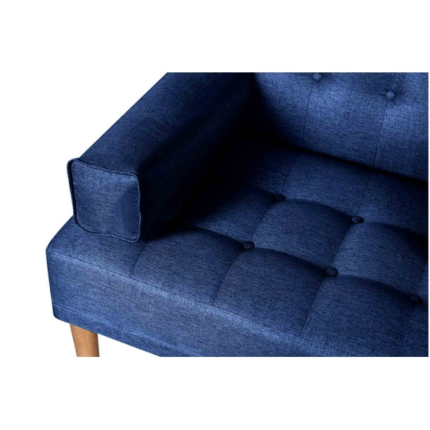 Kit de 2 mantas para sofá decorativo grande de Lisa Handmade Luxury, color  azul con negro