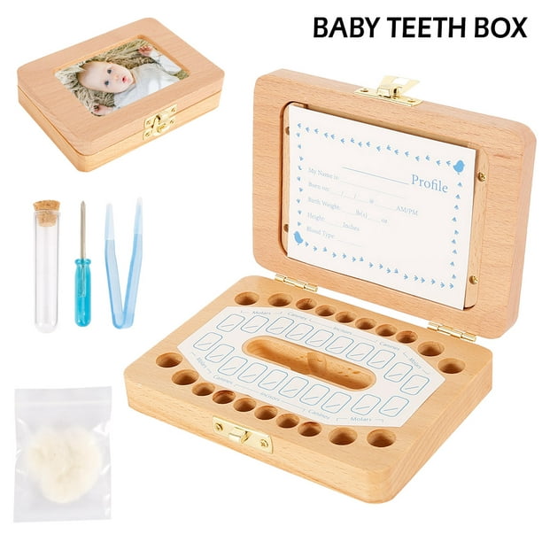 Caja dientes de leche niño madera