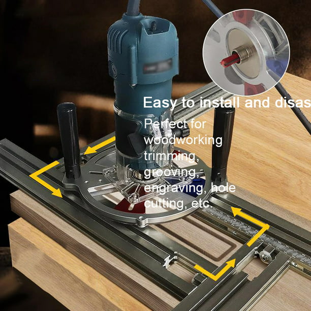 Sistema de guía de riel para carpintería, máquina cortadora, ranura de  fresado, riel de guía de grab Irfora Kit de respaldo de la máquina de  grabado