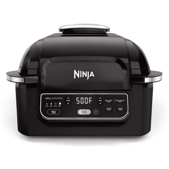 ninja foodi parrilla inteligente 5 en 1 freidora de aire asar horno deshidratador parrilla eléctrica interior  ig302q  renewed negro ninja ig302qb