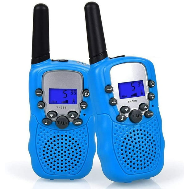 Radio Walkie Talkie para niños Azul 3-5km Recargable 22 Canales