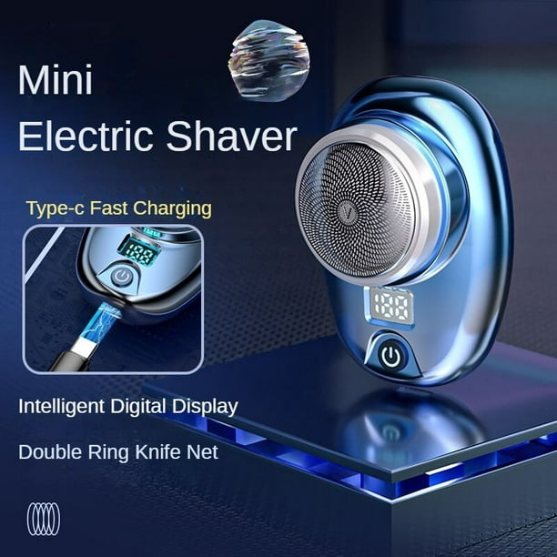Mini Afeitadora eléctrica de viaje para hombres, maquinilla de afeitar  lavable, recargable, portátil, indolora, inalámbrica, para