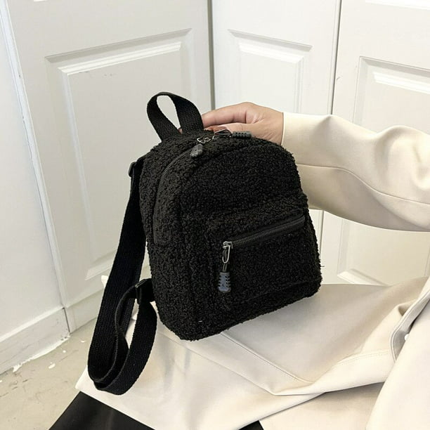 Mini mochila de moda para mujer, mochilas pequeñas de pana de Color sólido,  mochilas simples e informales para estudiantes, mochilas de viaje,  2022Black1 Fivean unisex