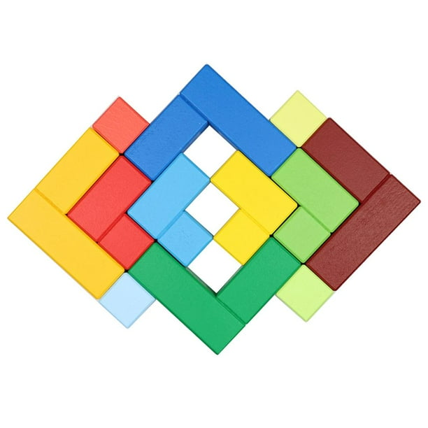 Wooden Tetris Puzzle - Brain Teaser Toy - KidsBaron